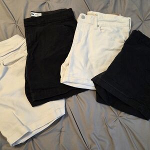 Old Navy Women's Jean Shorts — Black & White Mix
